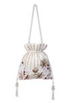 Nazaakat By Samara Singh_Off White Zari, Beads Hand Embroidered Potli Bag _Online_at_Aza_Fashions