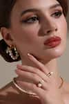 Buy_Dusala_Gold Plated Pearls Whisper Ring _Online_at_Aza_Fashions