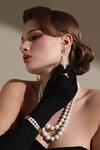 Buy_Dusala_Gold Plated Pearls Cuban Luxe Bracelet _Online_at_Aza_Fashions