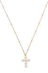Buy_Dusala_Gold Plated Cross Grace Necklace _Online_at_Aza_Fashions