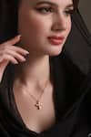 Buy_Dusala_Gold Plated Cross Grace Necklace _at_Aza_Fashions