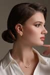 Shop_Dusala_Gold Plated Pearls Heartfealt Earrings _Online_at_Aza_Fashions