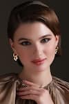 Dusala_Gold Plated Pearls, Beads Huggie Trend Earrings _Online_at_Aza_Fashions
