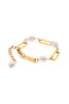 Buy_Dusala_Gold Plated Pearls Everyday Elegance Bracelet _at_Aza_Fashions