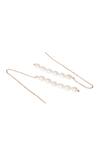 Dusala_Gold Plated Pearls Chain Flair Earrings _Online_at_Aza_Fashions