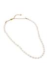 Dusala_Gold Plated Clavicale Pearl Grace Necklace _Online_at_Aza_Fashions