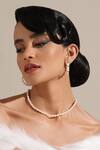 Buy_Dusala_Gold Plated Clavicale Pearl Grace Necklace _at_Aza_Fashions
