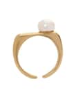 Shop_Dusala_Gold Plated Pearls The Boho Ring _at_Aza_Fashions
