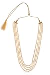 Shop_Dusala_Silver Plated 4 Strand Mala Necklace _at_Aza_Fashions