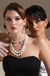 Shop_Dusala_Silver Plated Graduated Natural Pearl Necklace _Online_at_Aza_Fashions