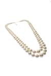 Dusala_Silver Plated Double Necklace _Online_at_Aza_Fashions