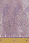 Shop_Samyukta Singhania_Lavender Zari Round Neck Woven Banarasi Satin Silk Saree With Blouse _Online_at_Aza_Fashions