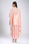 Shop_Anamika Khanna_Pink Embroidery Round Neck Kurta With Skirt _at_Aza_Fashions