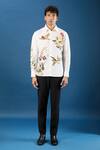 Buy_Rohit Bal_Ivory Poplin Embroidery Shirt _Online_at_Aza_Fashions