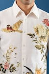 Rohit Bal_Ivory Poplin Embroidery Shirt _at_Aza_Fashions