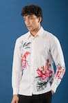 Buy_Rohit Bal_Ivory Poplin Embroidery Shirt _at_Aza_Fashions