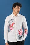 Buy_Rohit Bal_Ivory Poplin Embroidery Shirt _Online_at_Aza_Fashions