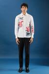 Rohit Bal_Ivory Poplin Embroidery Shirt _at_Aza_Fashions