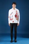 Buy_Rohit Bal_Ivory Poplin Embroidery Shirt _Online_at_Aza_Fashions