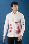 Rohit Bal_Ivory Poplin Embroidery Shirt _Online_at_Aza_Fashions