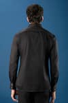 Shop_Rohit Bal_Black Poplin Embroidery Shirt _at_Aza_Fashions