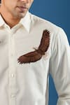 Rohit Bal_Ivory Poplin Embroidery Shirt _Online_at_Aza_Fashions