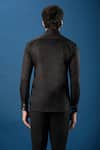 Shop_Rohit Bal_Black Poplin Embroidery Shirt _at_Aza_Fashions