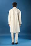 Shop_Rohit Bal_Ivory Chanderi Embroidery Floral Kurta Set _at_Aza_Fashions