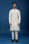 Shop_Countrymade_Ivory Cotton Embroidery Stitch Work Kurta Set _Online_at_Aza_Fashions