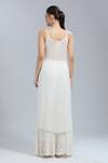 Shop_Label Aishwaryrika_White Embroidery Round Neck Kurta Sharara Set _at_Aza_Fashions