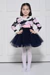 Buy_The Pony & Peony Co._Navy Cotton Bows Blue Rose Dress _at_Aza_Fashions