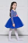 The Pony & Peony Co._Blue Cotton Bows Royal Vintage Love Dress _Online_at_Aza_Fashions