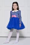 Buy_The Pony & Peony Co._Blue Cotton Bows Royal Vintage Love Dress _Online_at_Aza_Fashions