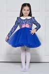 Buy_The Pony & Peony Co._Blue Cotton Bows Royal Vintage Love Dress _at_Aza_Fashions