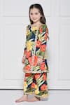 Buy_The Pony & Peony Co._Blue Cotton Floral Pattern Kurta With Pant _Online_at_Aza_Fashions