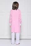 Shop_The Pony & Peony Co._Pink Cotton Plain Kurta With Pant _at_Aza_Fashions