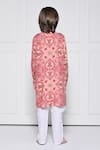 Shop_The Pony & Peony Co._Peach Cotton Abstract Pattern Kurta With Pant _at_Aza_Fashions
