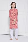 Buy_The Pony & Peony Co._Peach Cotton Abstract Pattern Kurta With Pant _at_Aza_Fashions
