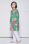 Buy_The Pony & Peony Co._Green Cotton Floral Pattern Kurta With Pant _Online_at_Aza_Fashions