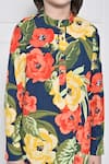 Buy_The Pony & Peony Co._Blue Cotton Floral Pattern Kurta With Pant _Online_at_Aza_Fashions