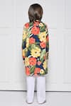Shop_The Pony & Peony Co._Blue Cotton Floral Pattern Kurta With Pant _at_Aza_Fashions