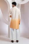 Smriti By Anju Agarwal_Orange Chanderi, Cotton Embroidery Sunbird Blossom Kurta With Pant _Online_at_Aza_Fashions