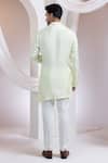 Shop_Smriti By Anju Agarwal_Green Silk, Cotton Embroidery Kurta With Pant _at_Aza_Fashions