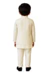 Shop_PAARSH_Ivory Bamboo, Silk Embroidery Ivraan Nehru Jacket Set _at_Aza_Fashions