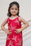 Shop_P & S CO_Red Chanderi Embroidery Kurta Set _at_Aza_Fashions