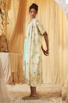 Buy_Kritika Murarka_Yellow Cotton Round Neck Circle Print Jacket _Online_at_Aza_Fashions