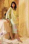 Kritika Murarka_Mint Linen Collared Green Shirt _Online_at_Aza_Fashions