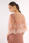 Buy_Basanti - Kapde Aur Koffee_Pink Georgette Beads, Cut Work V-, Round Embroidered Lehenga Set 