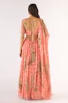 Shop_Basanti - Kapde Aur Koffee_Peach Organza Sequins Scoop Neck Embroidered Lehenga Set _at_Aza_Fashions