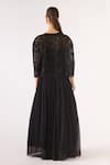 Shop_Basanti - Kapde Aur Koffee_Black Georgette Sequins, Beads Round Neck Embroidered Sharara Set _at_Aza_Fashions